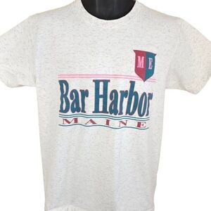 Bar Harbor Maine T Shirt Mens Size Medium Vintage 90s New England Travel Tee